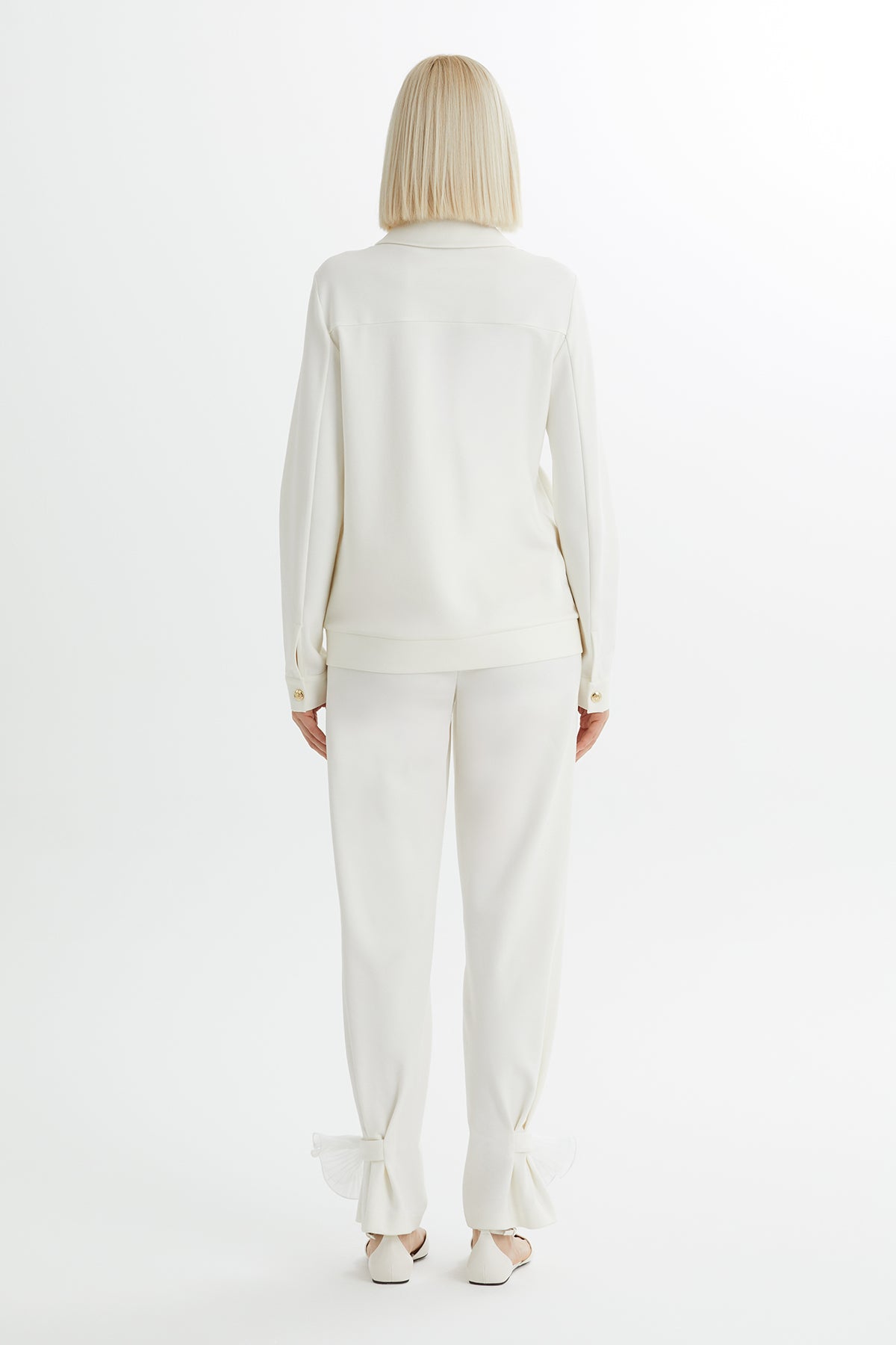 Ceket Ve Pantolonlu Ekru Eşofman Takımı