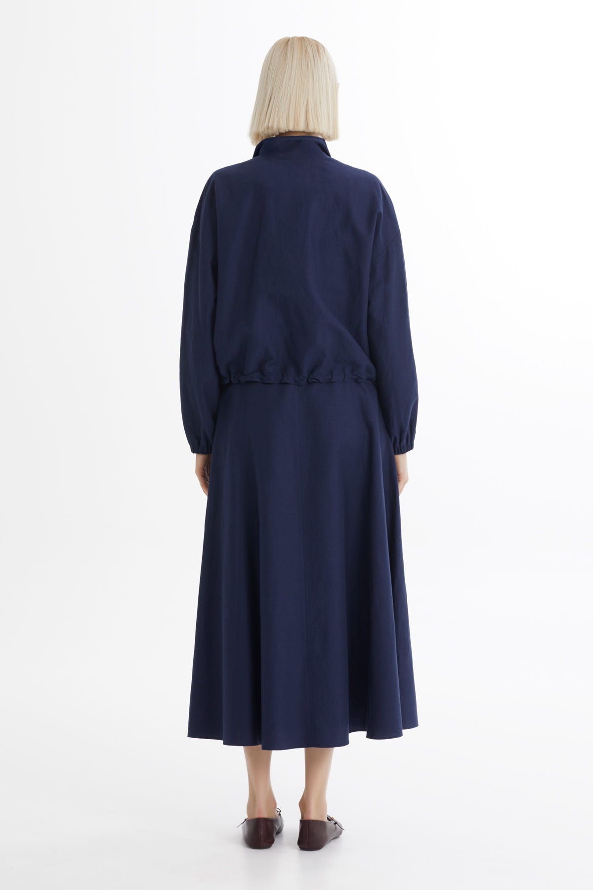 Ceket Ve Volanlı Etekli Lacivert Takım