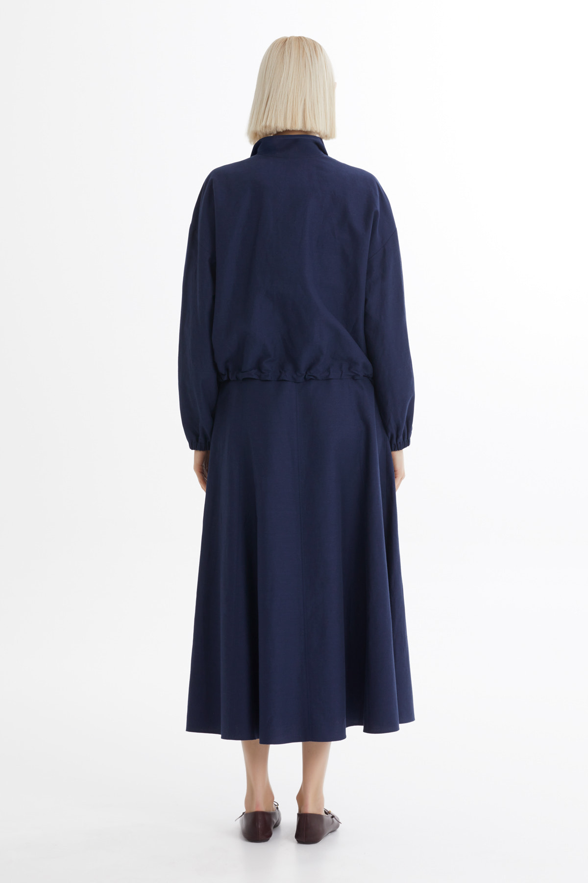 Ceket Ve Volanlı Etekli Lacivert Takım