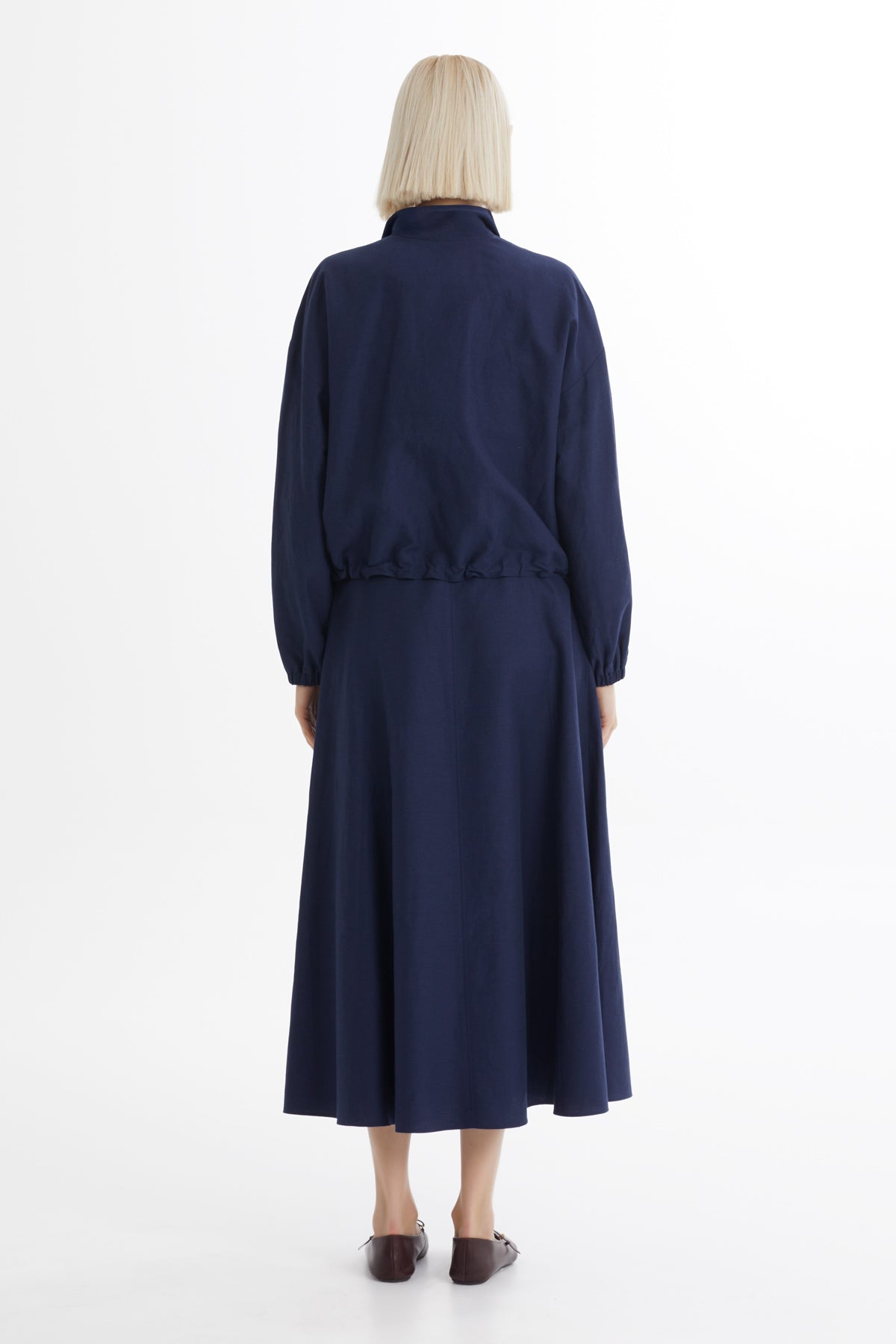 Ceket Ve Volanlı Etekli Lacivert Takım