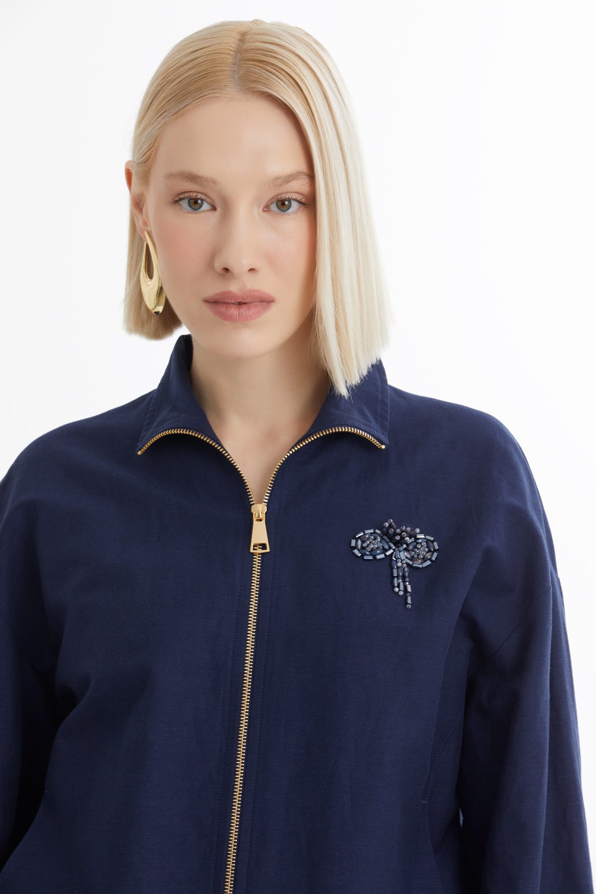 Ceket Ve Volanlı Etekli Lacivert Takım