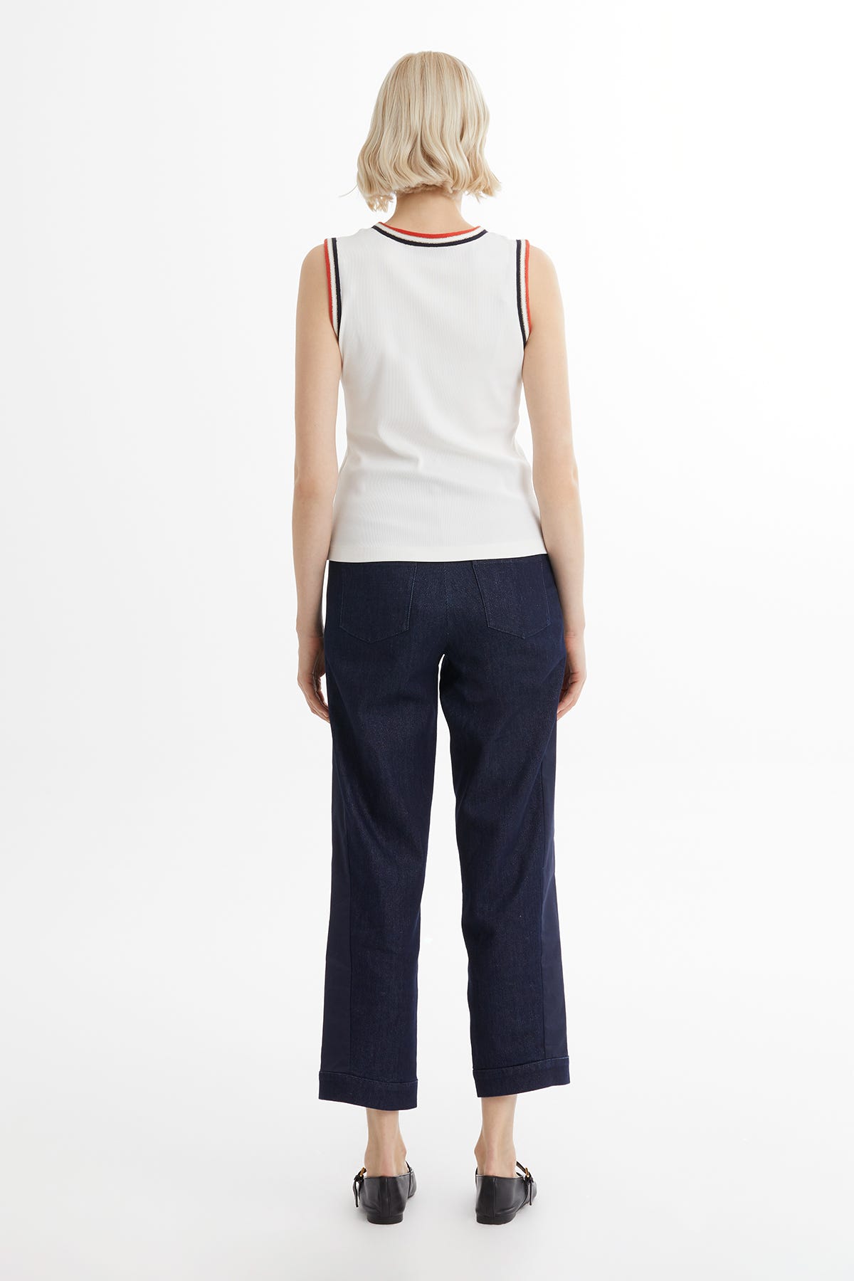 Metal Aksesuar Detaylı Ekru  Bluz