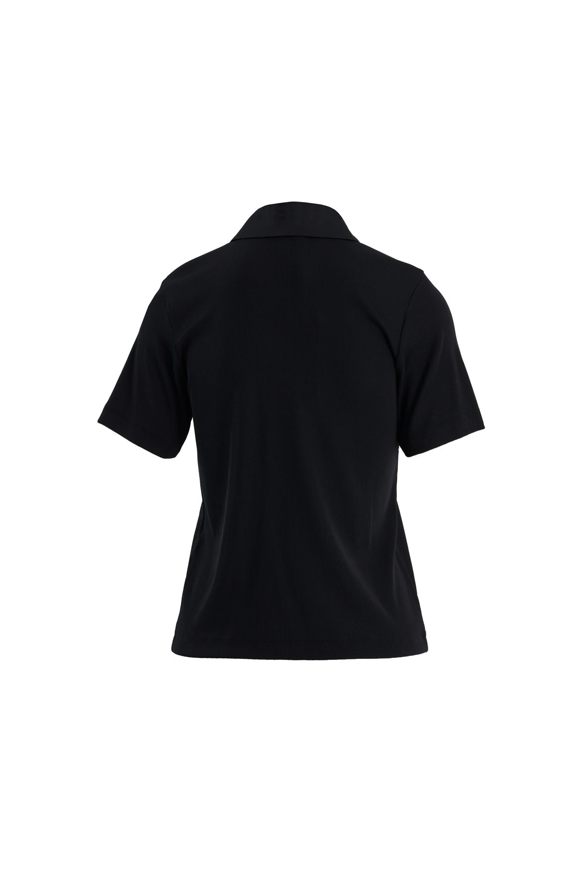 Fermuarlı Kısa Kollu Siyah Bluz