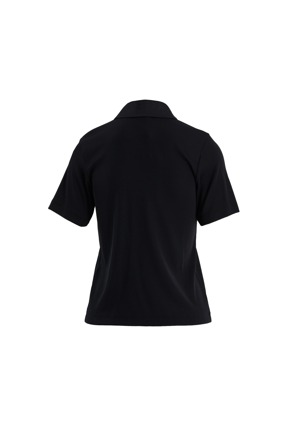 Fermuarlı Kısa Kollu Siyah Bluz