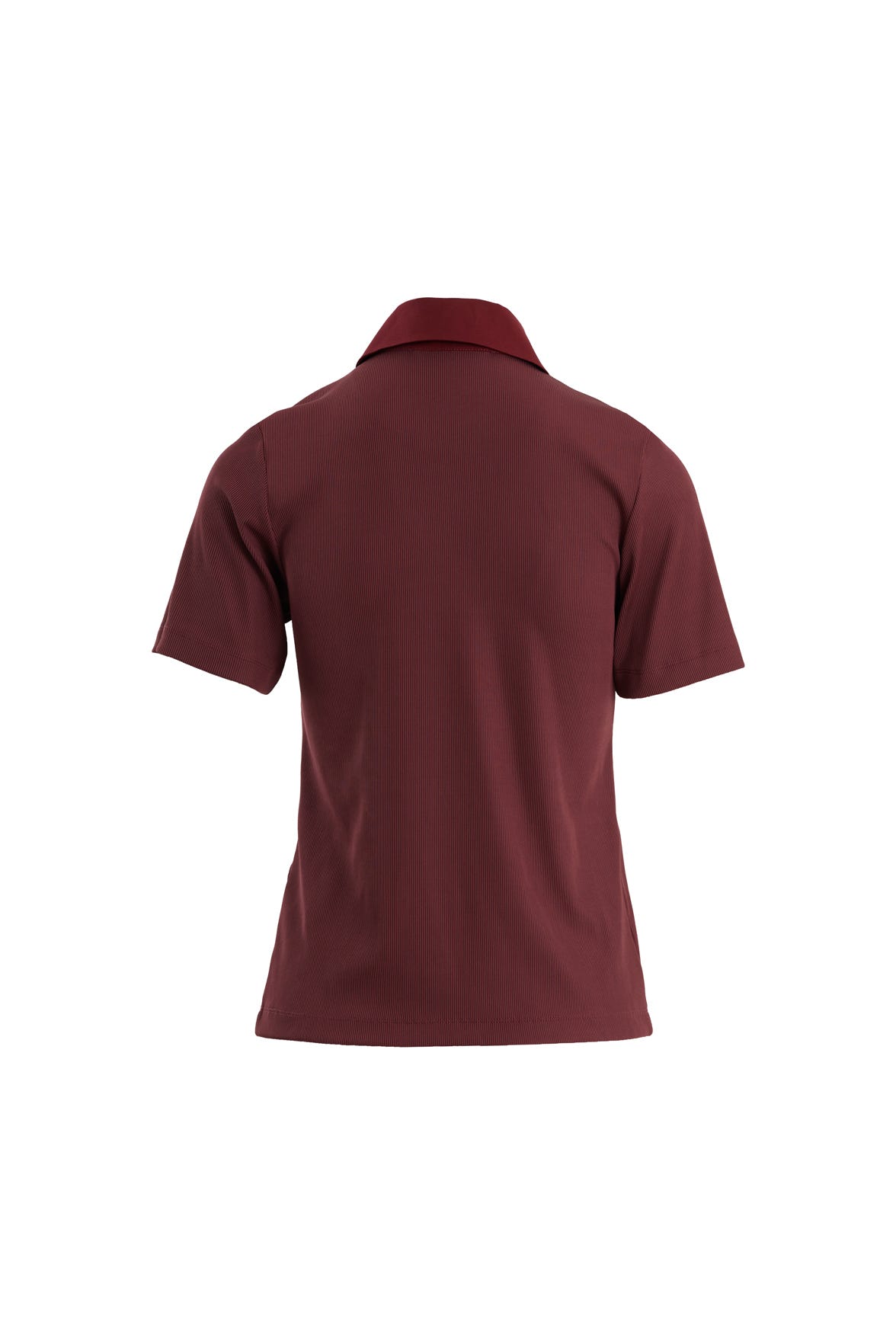 Fermuarlı Kısa Kollu Kırmızı Bluz