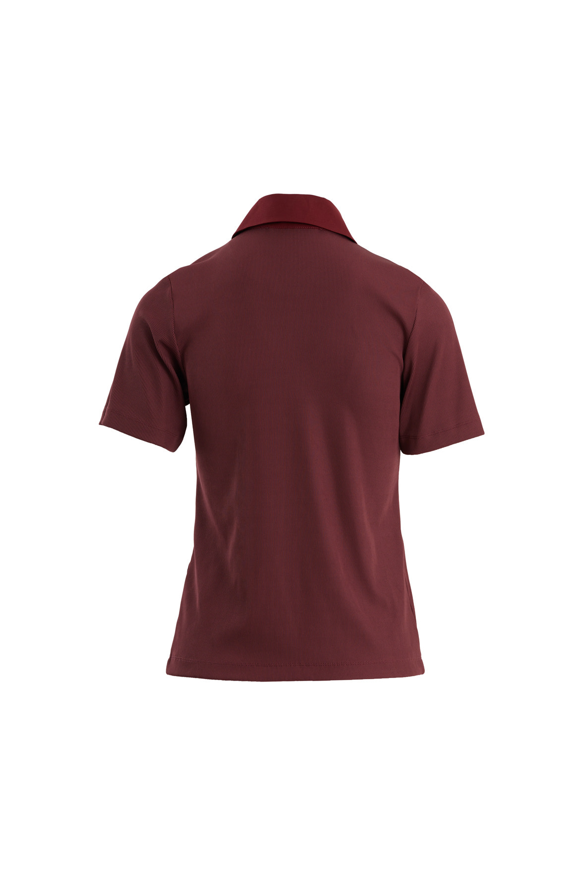 Fermuarlı Kısa Kollu Kırmızı Bluz