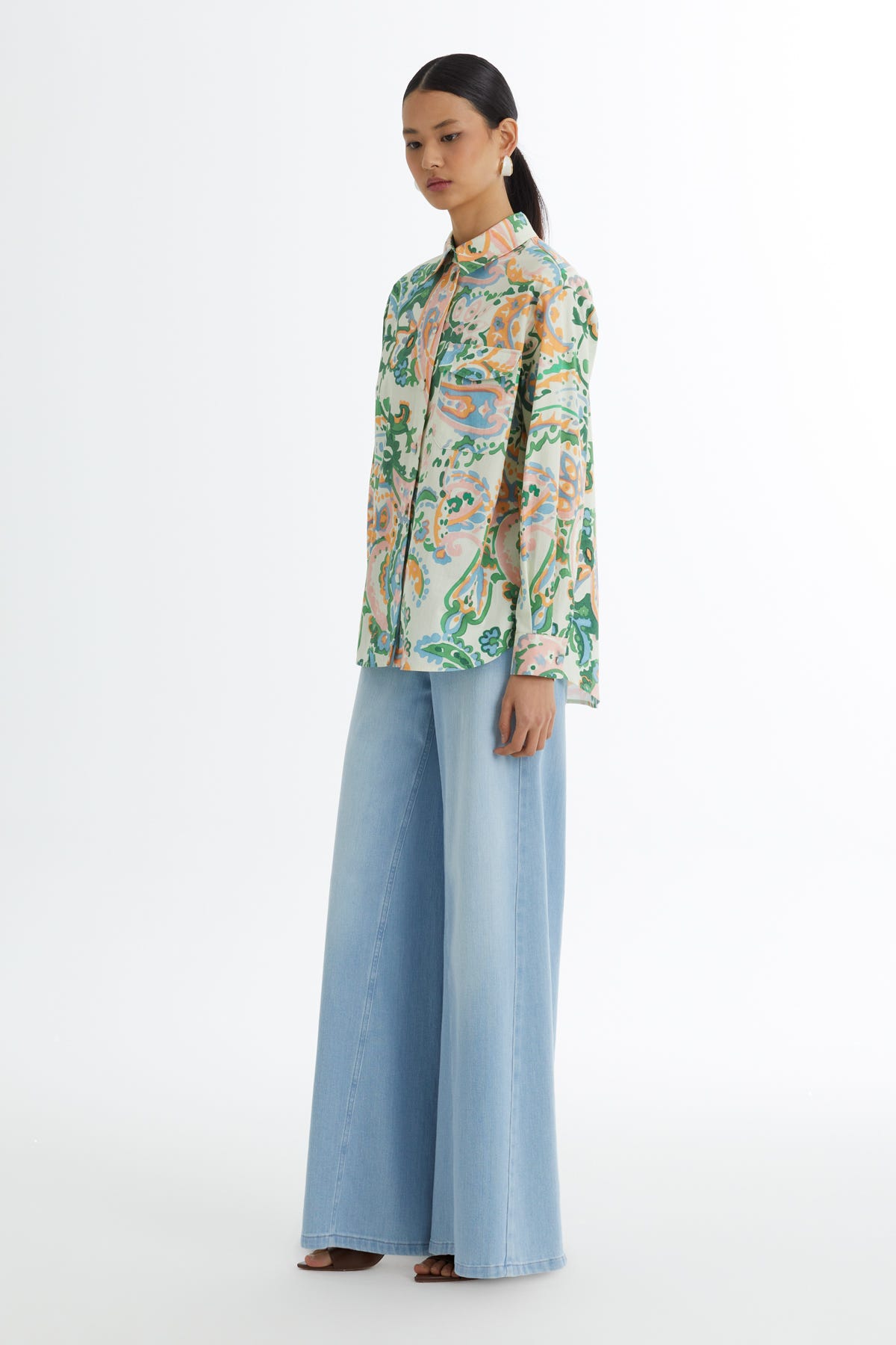 Desenli Uzun Kol Gömlek