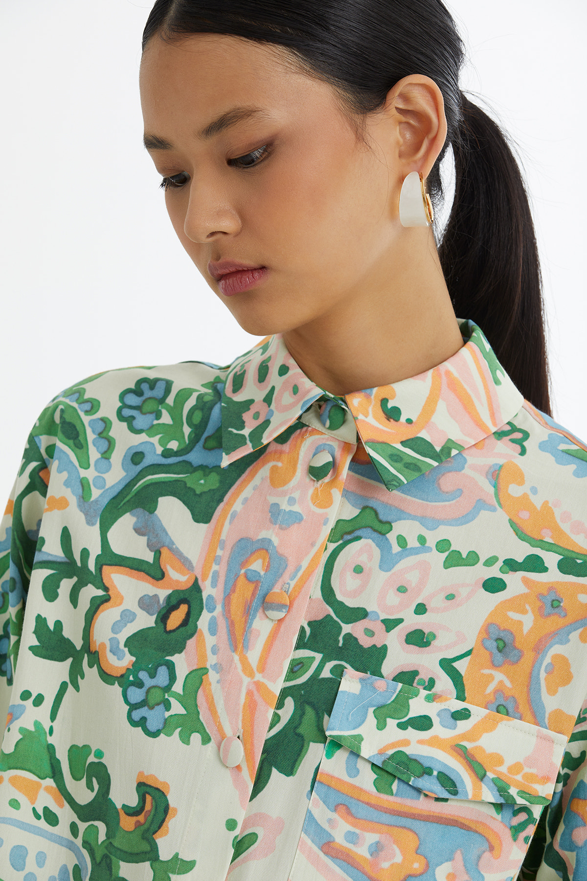 Desenli Uzun Kol Gömlek