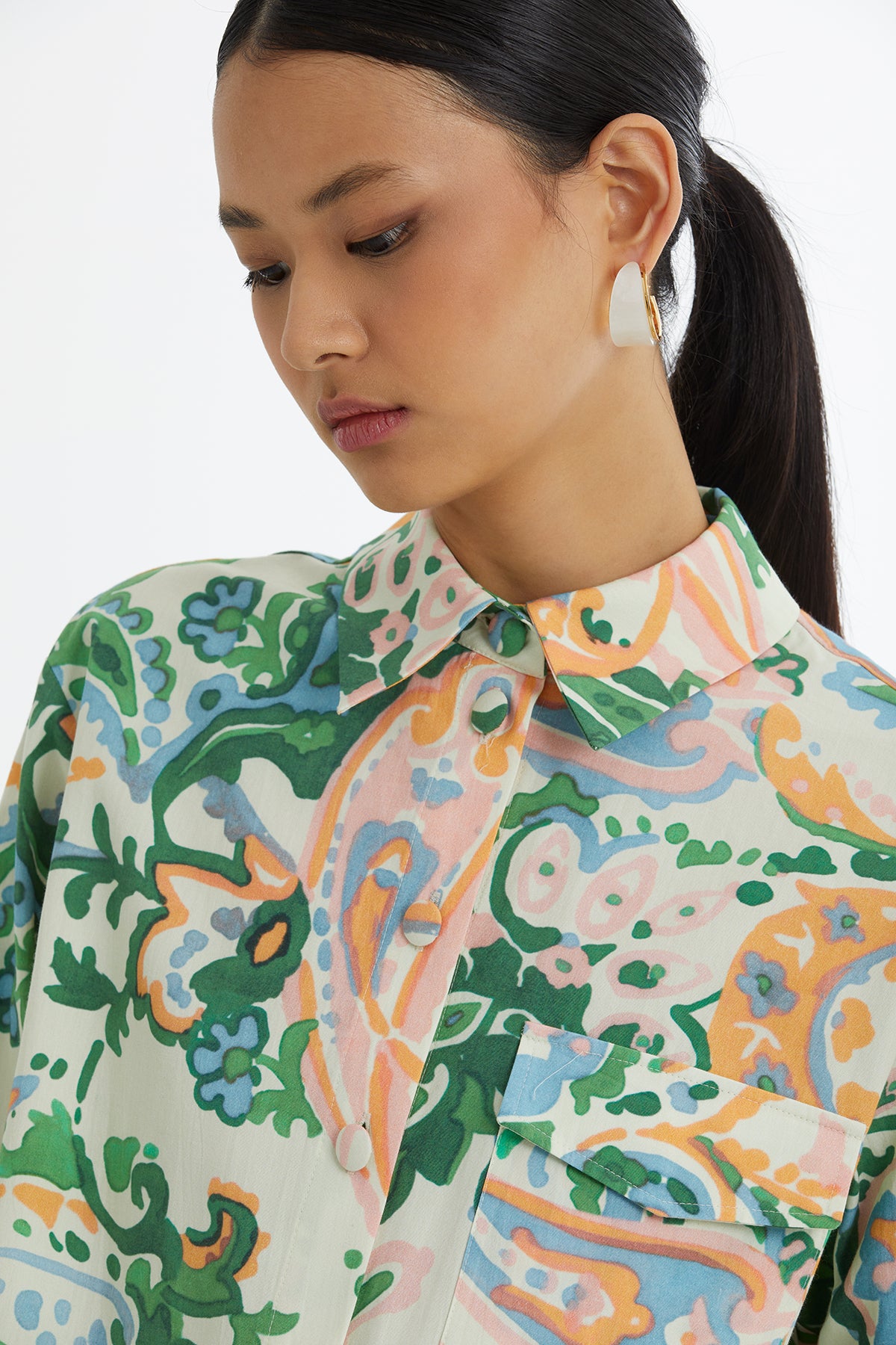 Desenli Uzun Kol Gömlek