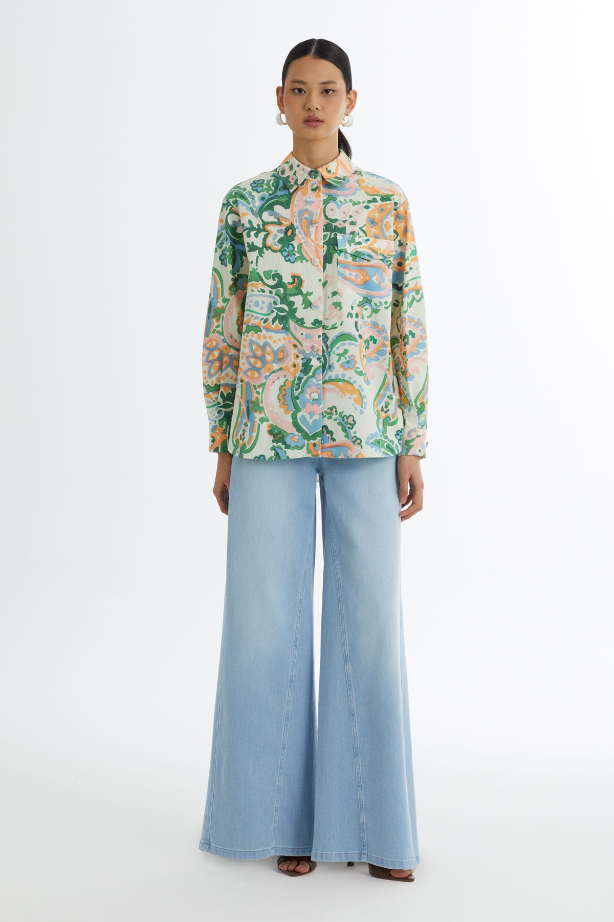 Desenli Uzun Kol Gömlek