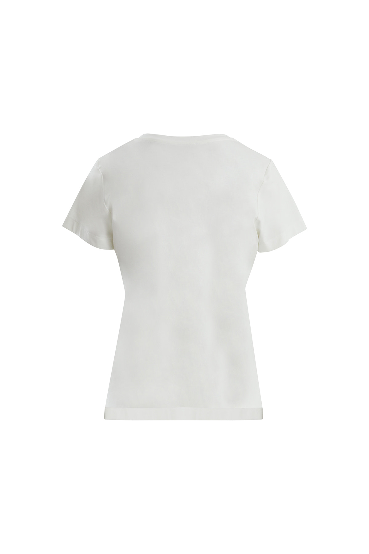 Boncuklu Broş Aksesuarlı Ekru T-Shirt