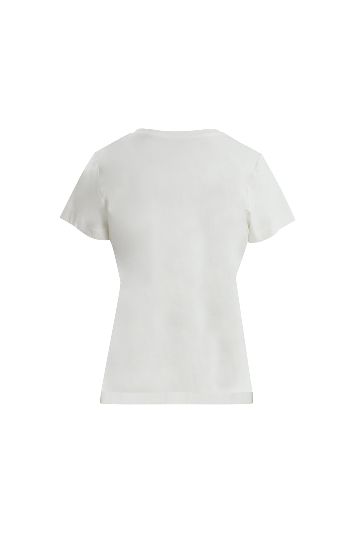 Boncuklu Broş Aksesuarlı Ekru T-Shirt